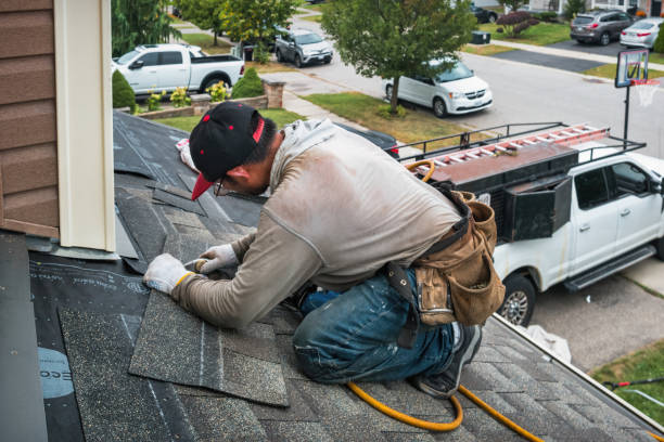 Professional Gutter Repair And Installation technician working in Honey Grove, PA